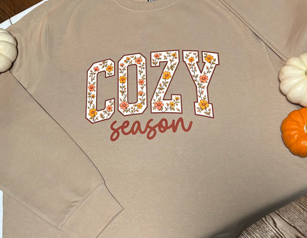 Cozy Season Printed Crewneck Sweatshirt