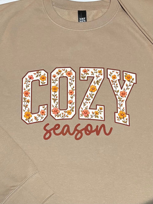 Cozy Season Printed Crewneck Sweatshirt